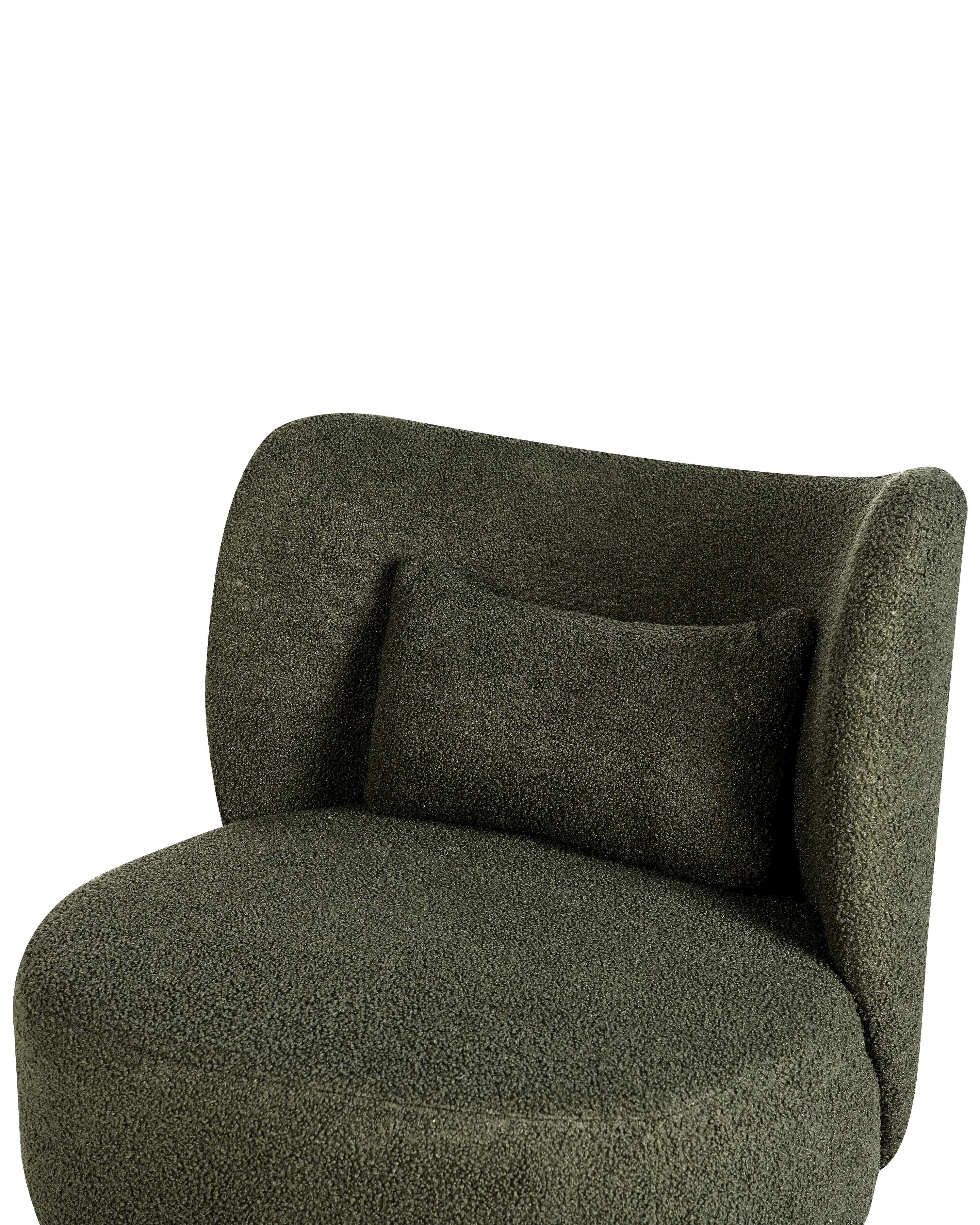 Fauteuil OTSBY Bouclé Donkergroen