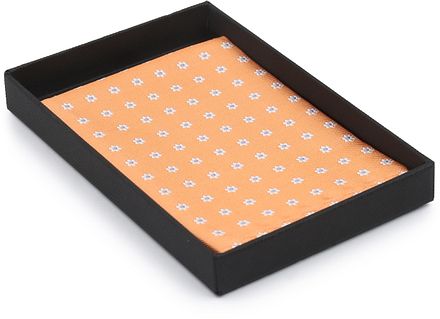 Suitable Zijde Pochet Abrikoos Print Flower PO24-01 kopen