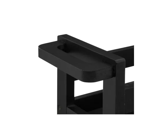 Desserte roulante 3 niveaux Noir Khol H 75 cm idéale pour les petits espaces