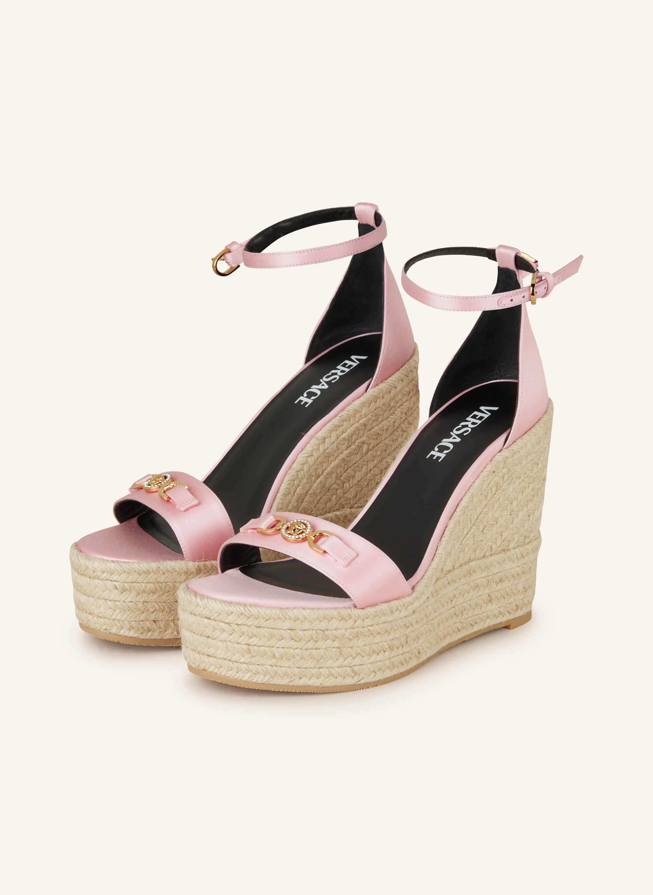 VERSACE Plateau-Wedges aus Satin