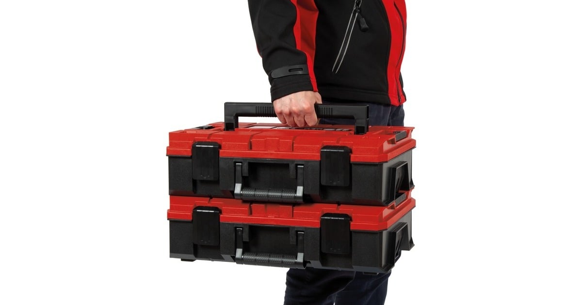 EINHELLE-Case S-F gereedschapskist  (Zwart/rood)