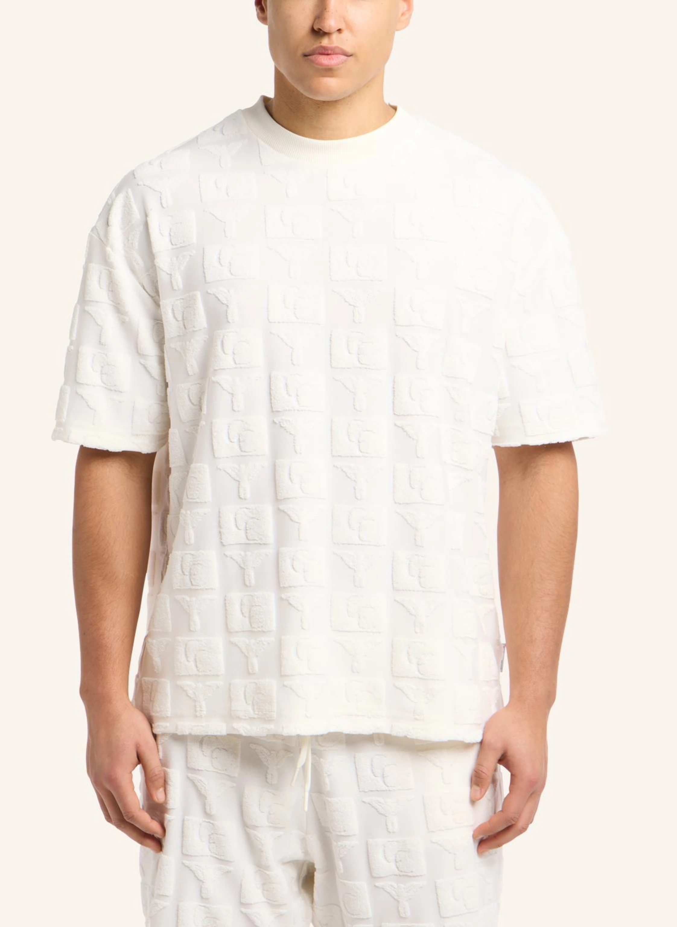 CARLO COLUCCI Oversize T-Shirt mit Frotteeinsätzen EBNICHER