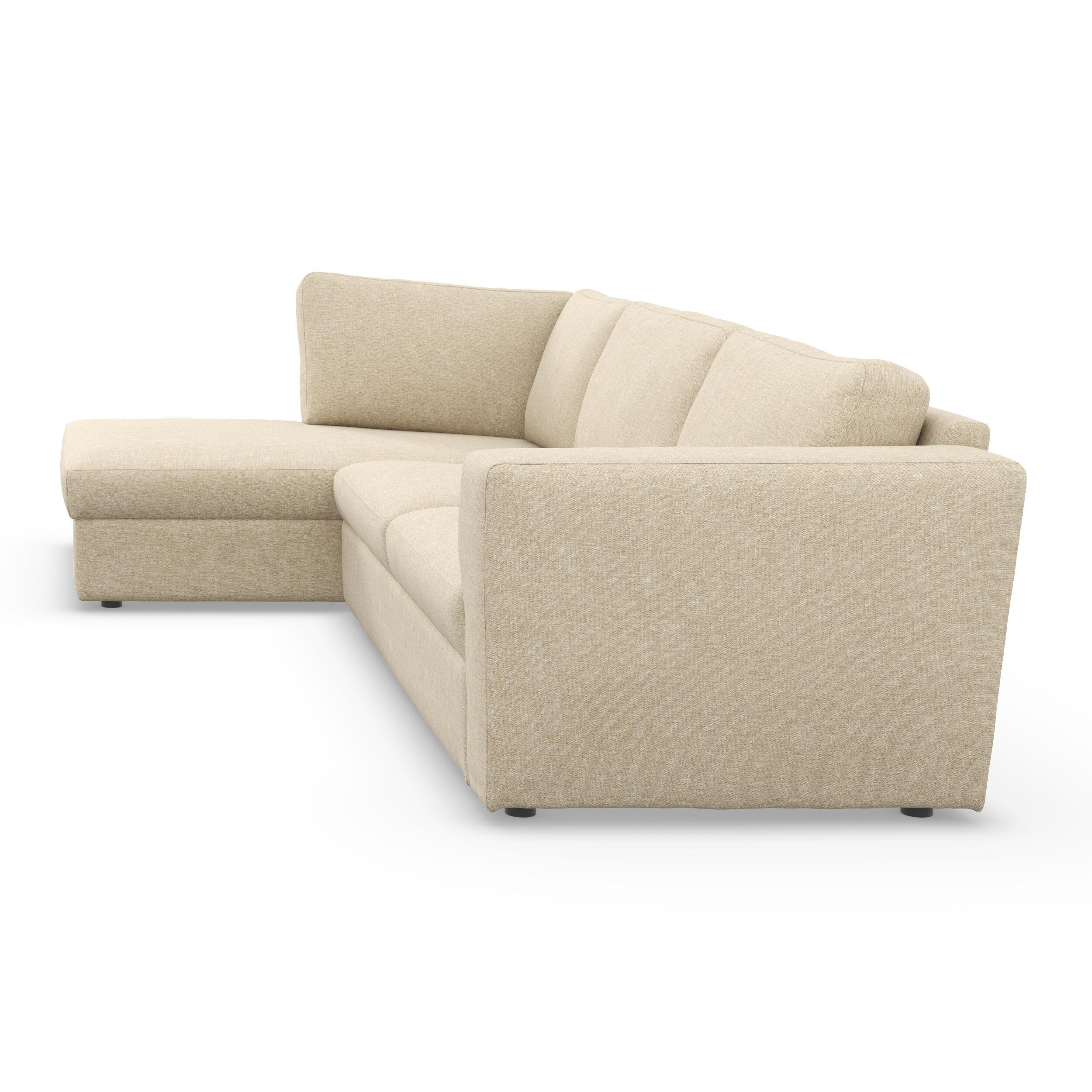 Lean venstrevendt sofa med chaiselong