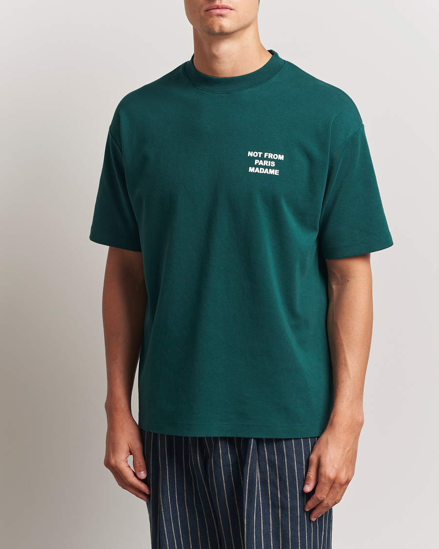Drôle de Monsieur Slogan T-Shirt Dark Green