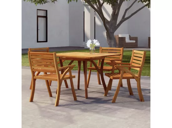 Table de jardin 110x110x75 cm Bois d'acacia solide