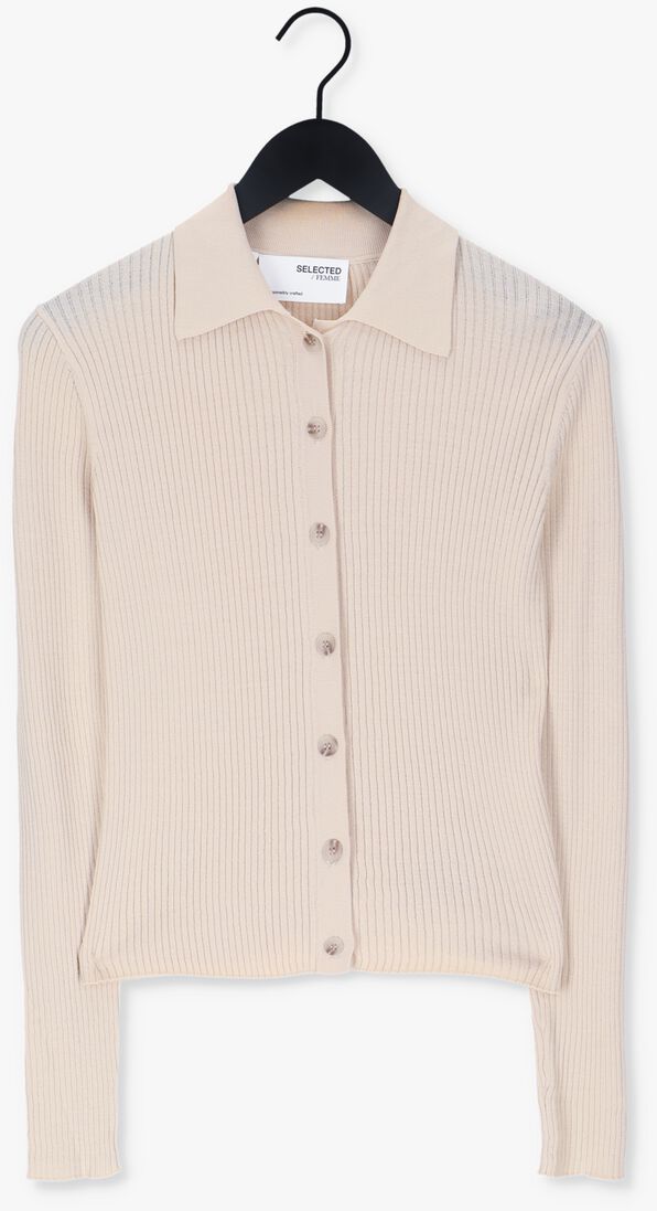 SELECTED FEMME ecru selected femme polo ally ls knit
