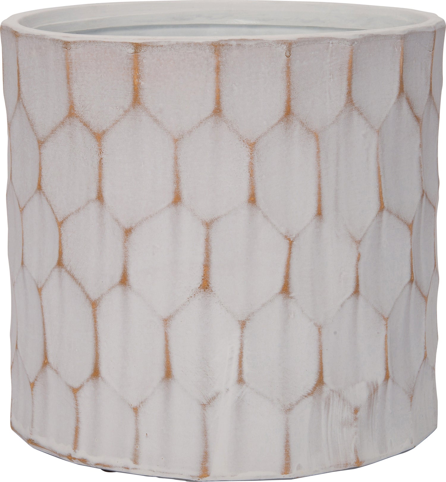 Intratuin bloempot Shiro wit D 18,5 H 17,5 cm