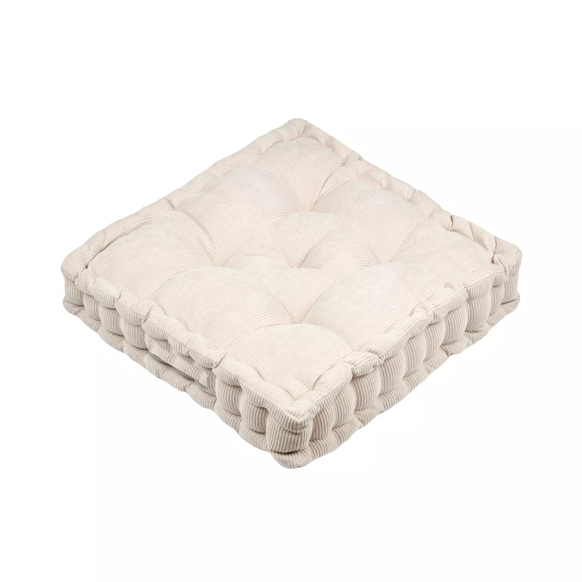 Coussin de sol carré velours (45 x 45 cm) Dandy Beige
