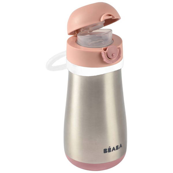 BeabaBeaba   Trinkflasche mit Henkel inox pink