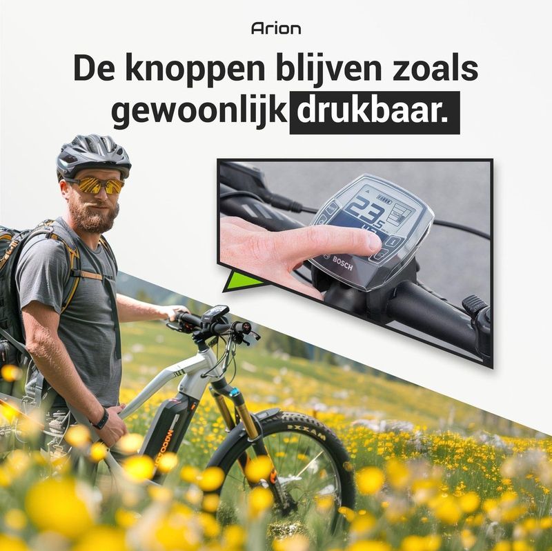 ARION - Bosch Intuvia - Screenprotector - Transparant - Fietscomputer Beschermhoes