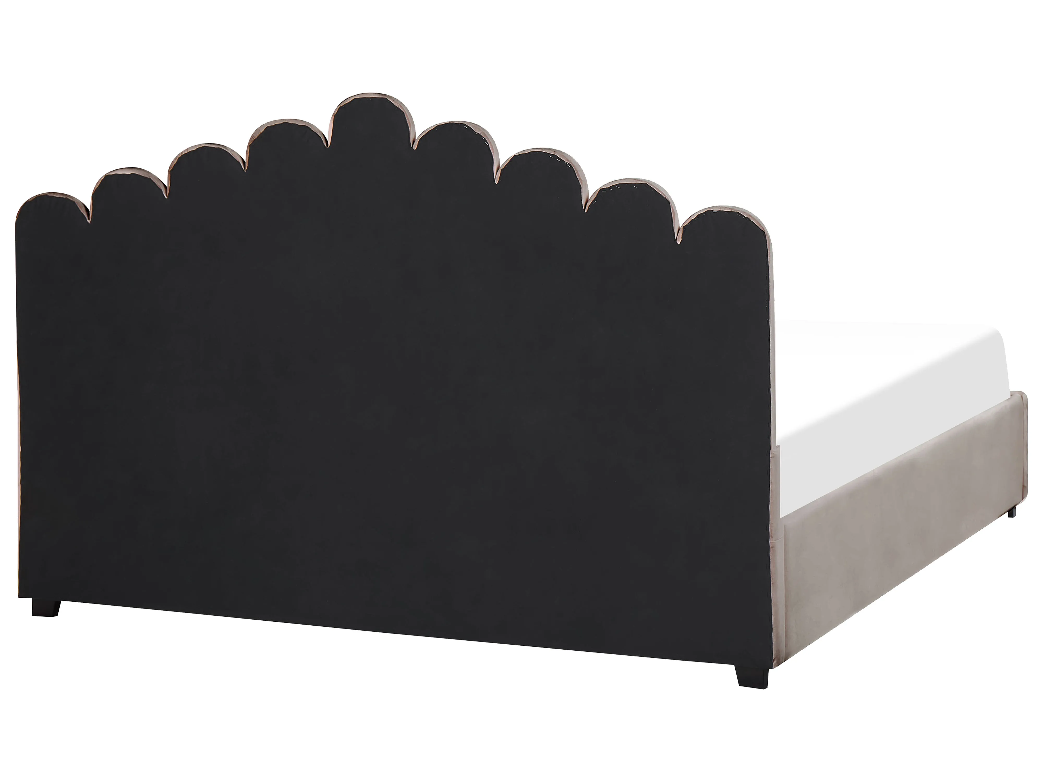 Bed met opbergruimte Fluweel VINCENNES 180 x 200 cm Taupe