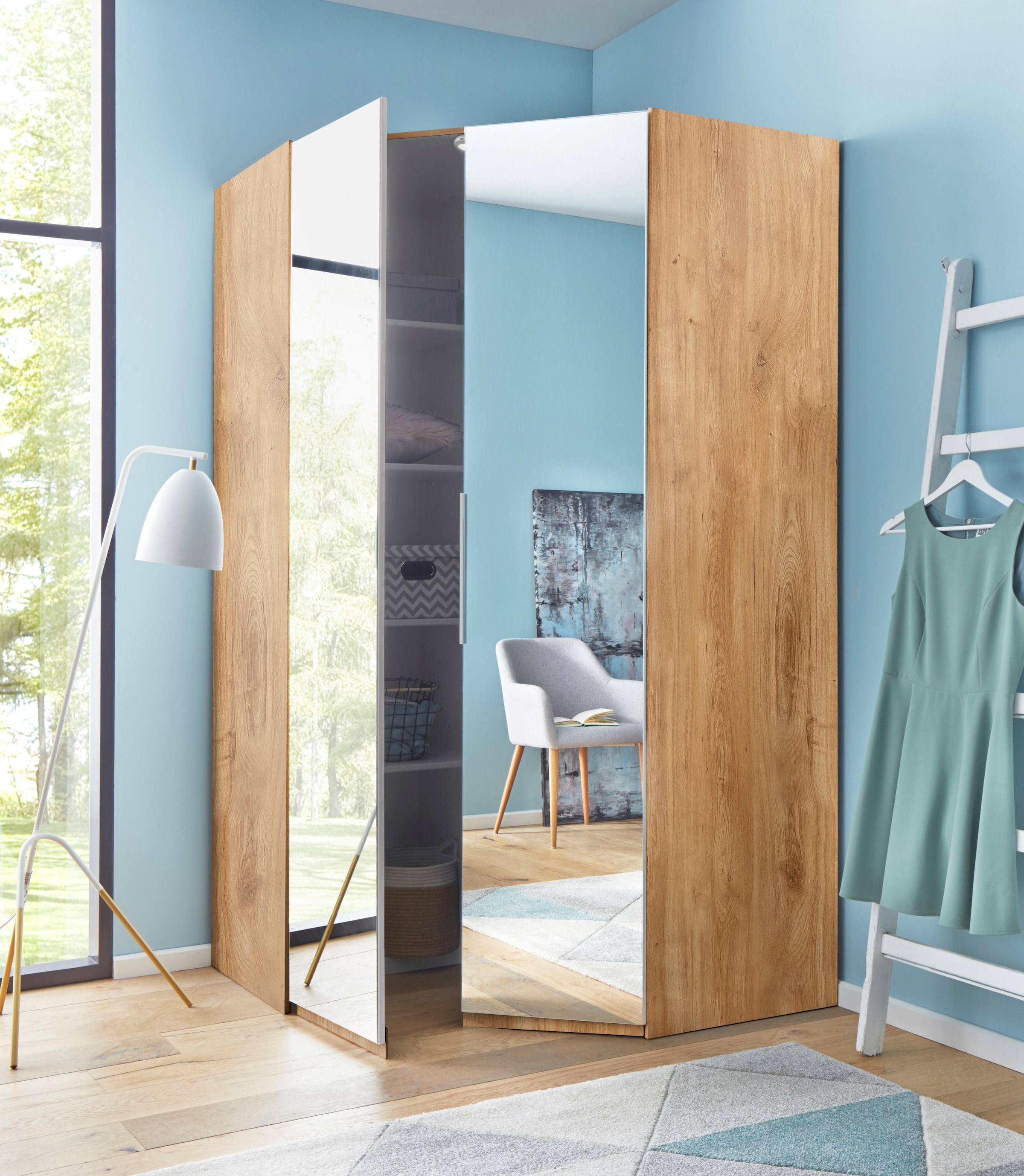 Wimex Eckkleiderschrank »Level by fresh to go« mit Spiegeltüren