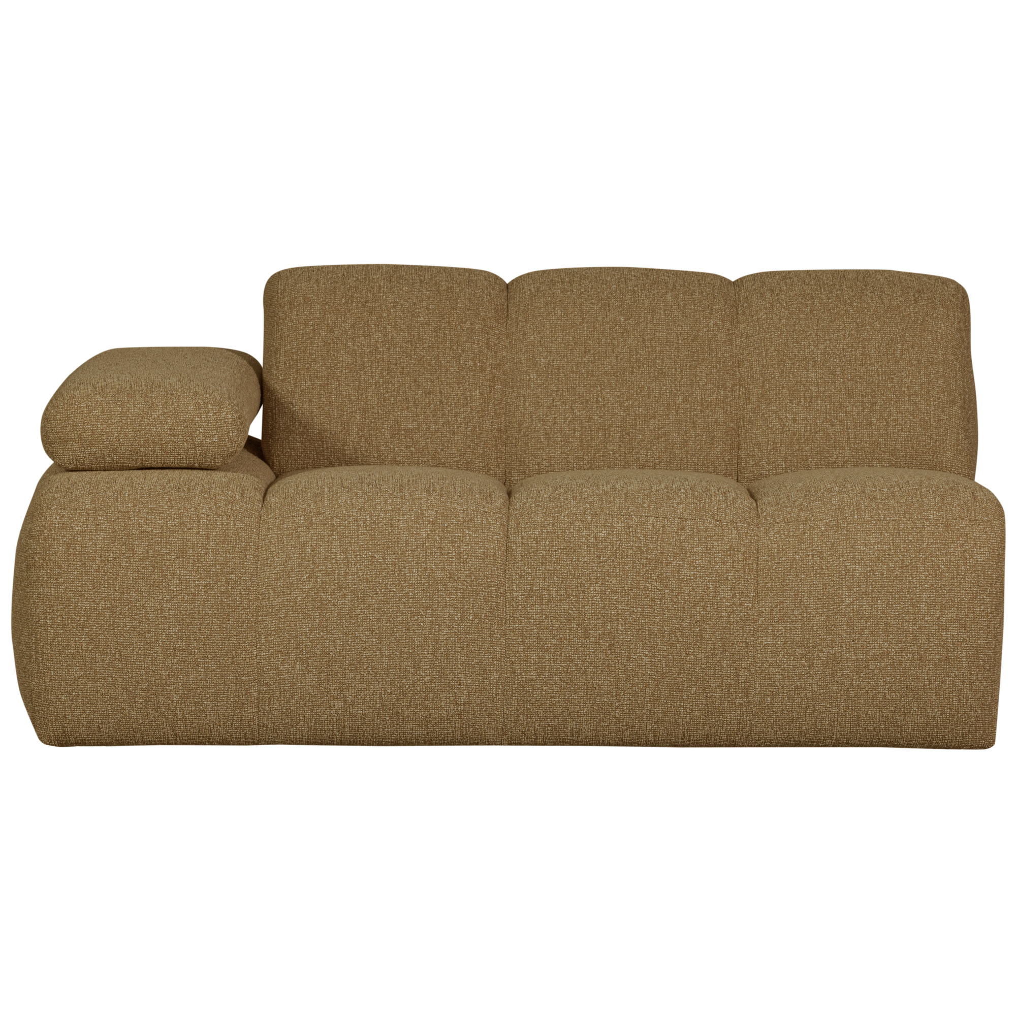 1,5-zits Bank Mojo Mojo 1,5-zits met Arm Links - Bouclé - Geel/Bruin Melange