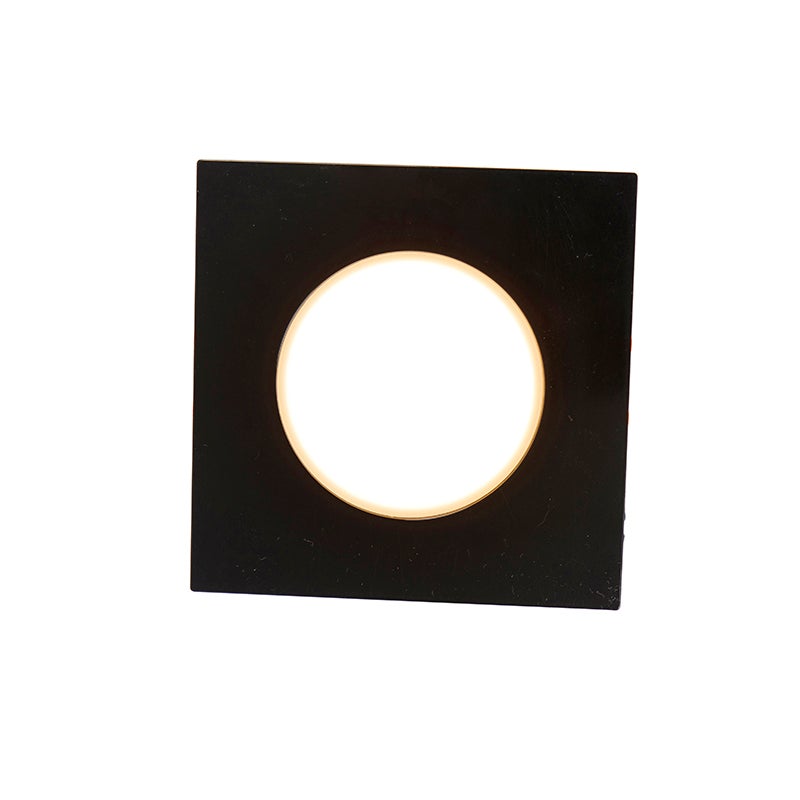 Moderne inbouwspot, zwart, inclusief 3-traps dimbare LED, IP65 - Simple