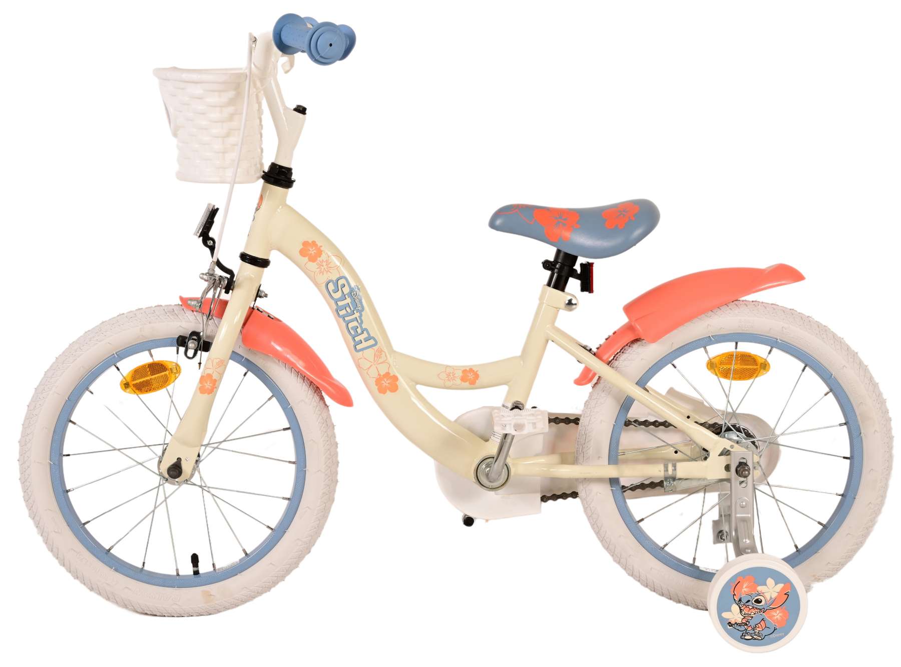 Kinderfahrrad Disney Stitch für Mädchen 16 Zoll Kinderrad in Blau