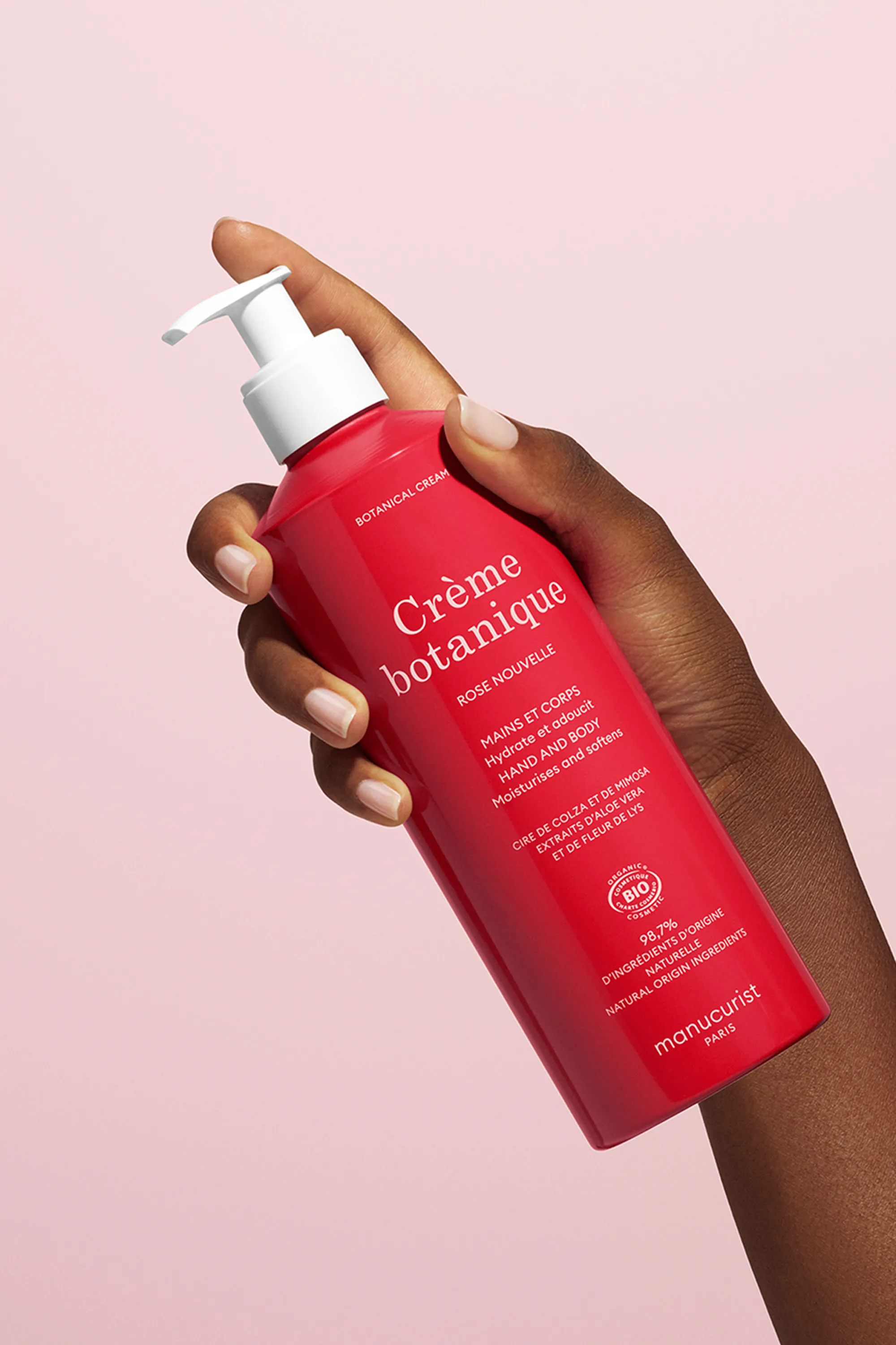 Manucurist Crème hydratante corps et mains Rose nouvelle-500 ml