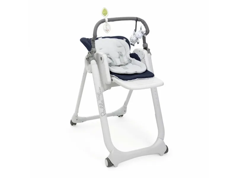 Chicco Polly Magic Relax, Multifunktionel højstol, Polstret sæde, Blå, Grå, Hvid, Monokromatisk, 3-punkt, 15 kg