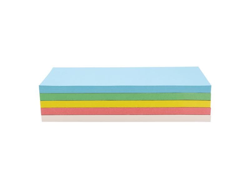 Magnetoplan Moderationskarten 9.5 cm x 20.5 cm 5-farbig, 25 Selbstklebende rechteckige Moderationskarten