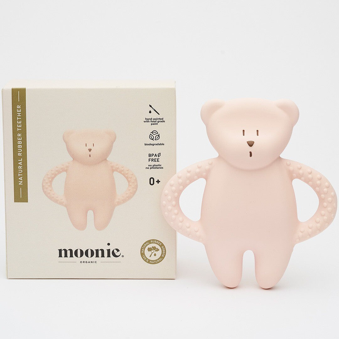 Moonie bijtring bear - rose natur