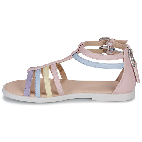 Geox - J SANDAL KARLY GIRL - Rose / Bleu / Mauve