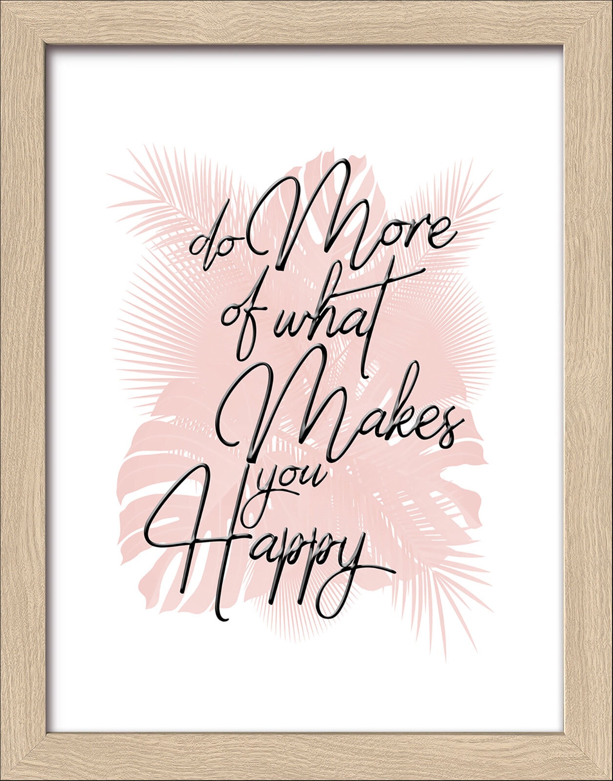 PRO ART Framed-Art Bild MAKES YOU HAPPY 19 x 24 cm