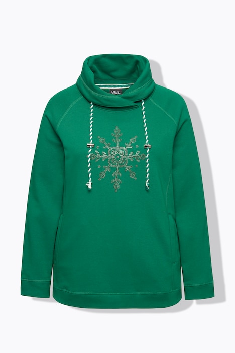 Sweatshirt, Eisstern, Stehkragen, Taschen, Langarm
