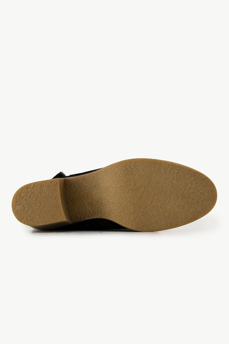 Lederstiefel, Strickeinsatz, Wechselfußbett, Weite H