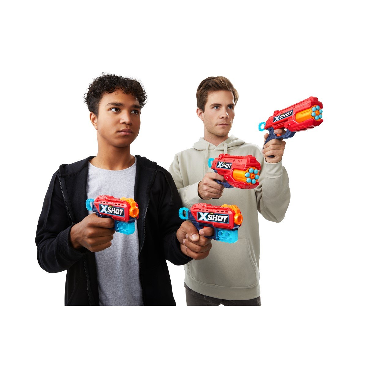 Coffret Excel Combot 4 blasters reflex et Kickback - X Shot