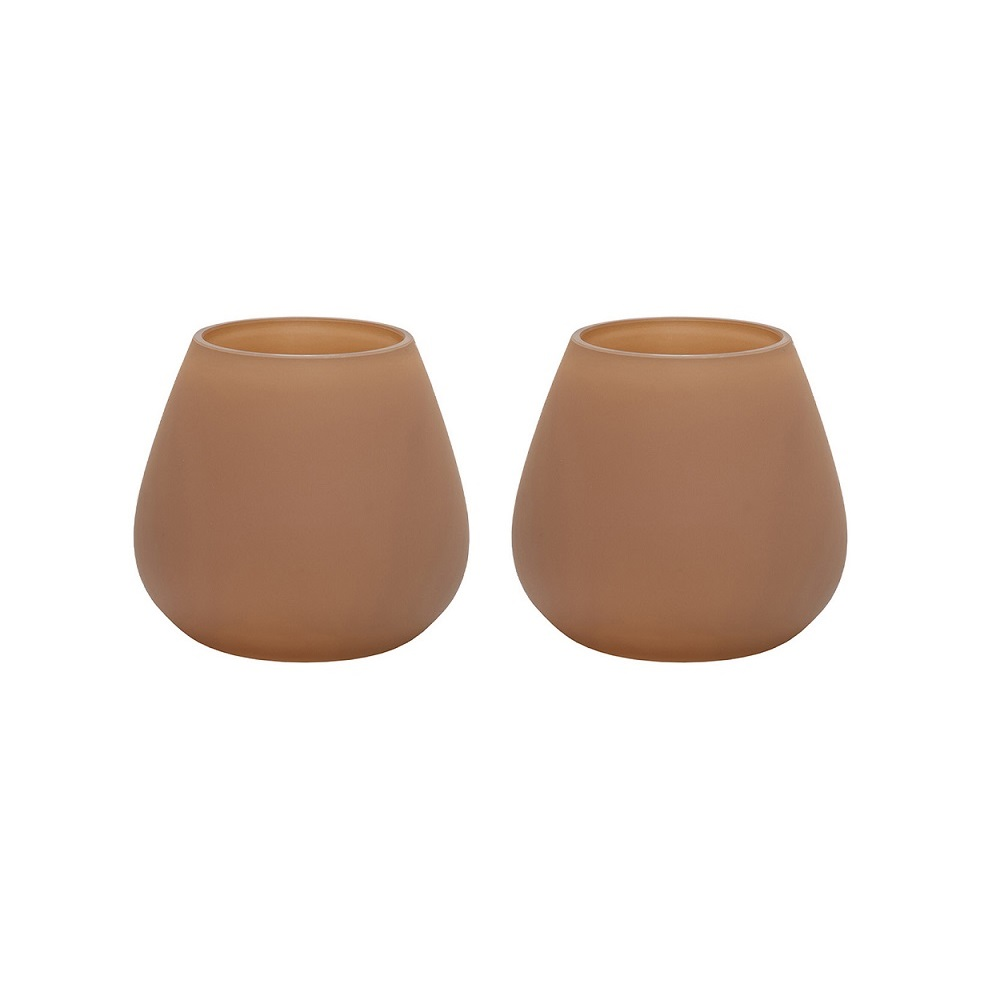 Waxinelichthouder Tasman XS matte sand - set van 2