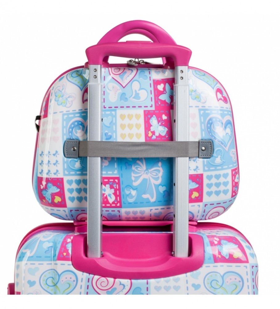 Nécessaire de viagem grande infantil/adolescente ITACA 702335 Azul, Fúcsia