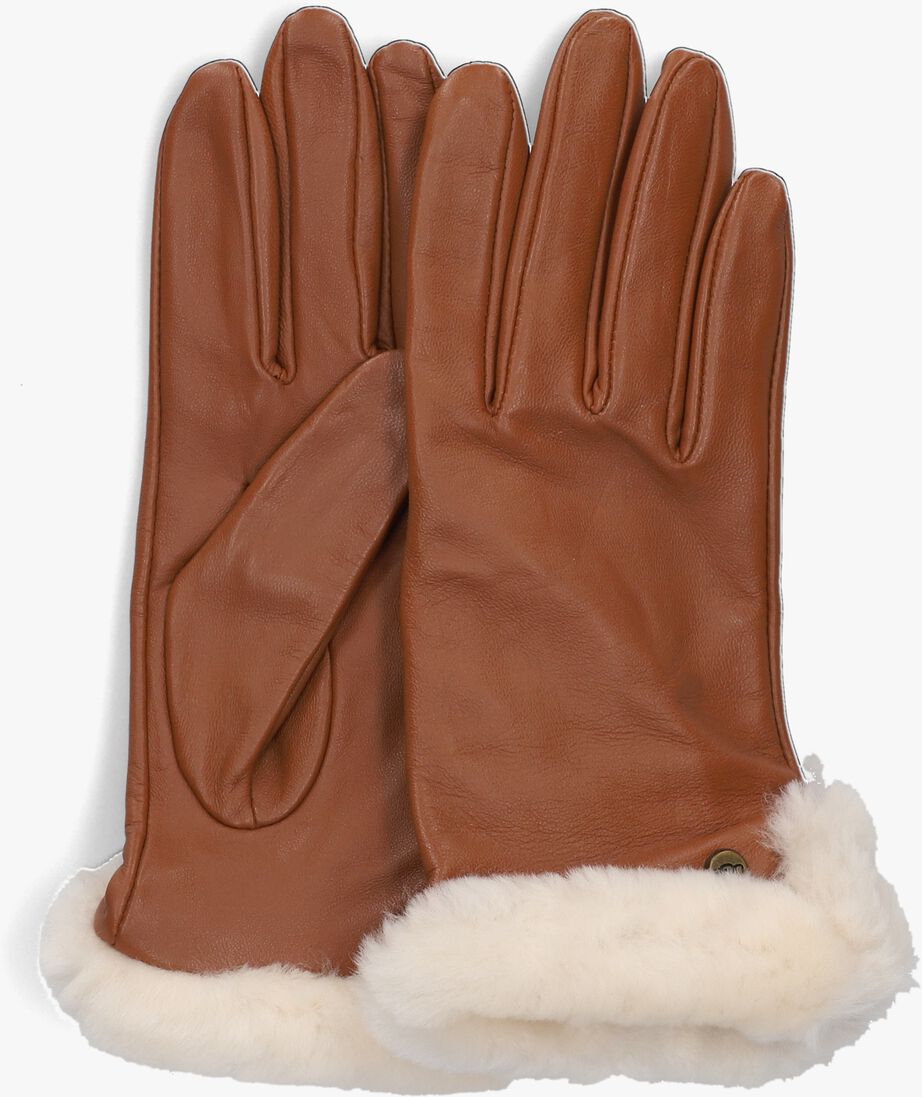 cognac ugg handschoenen leather sheepskin vent glove