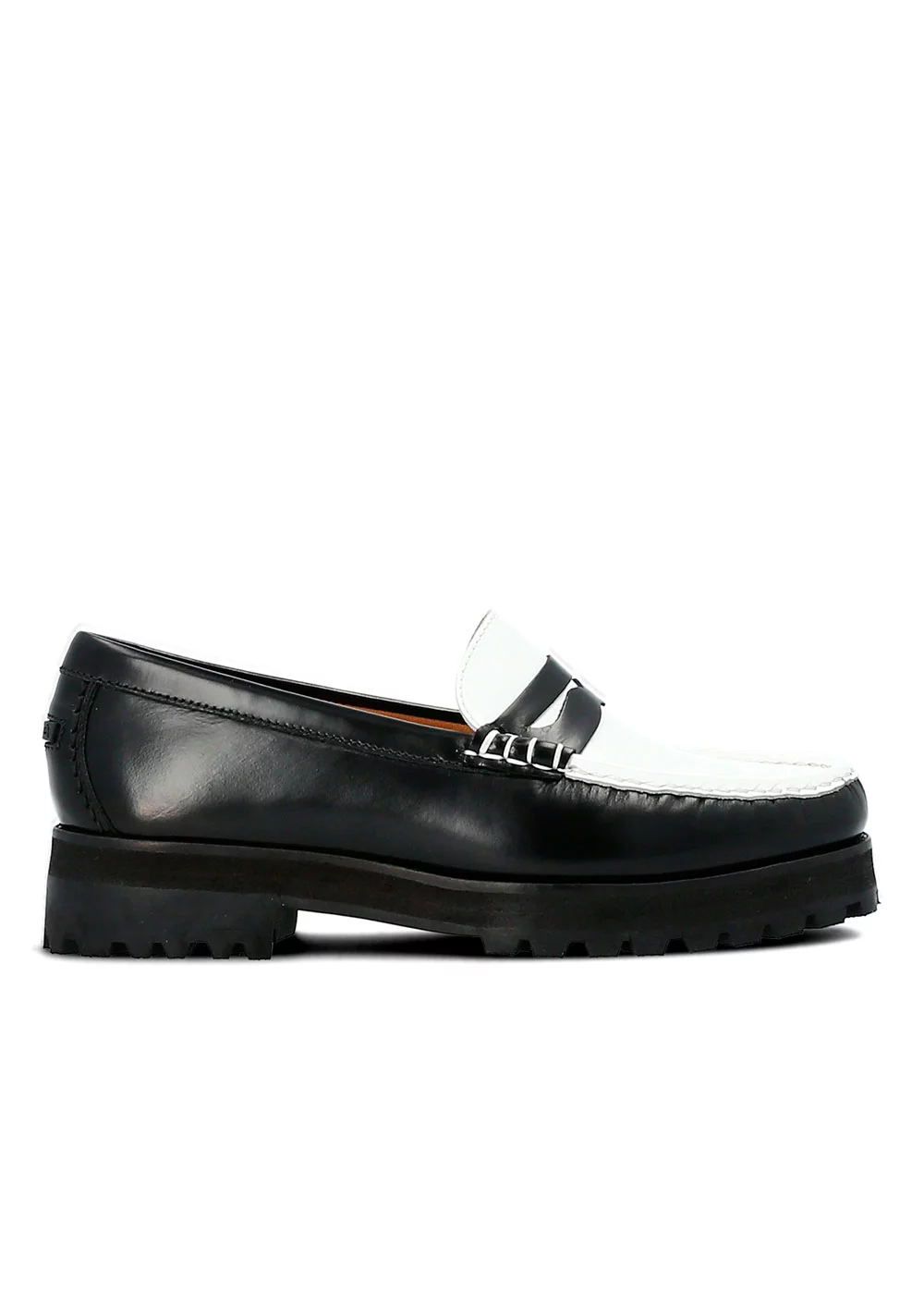 MOCASSIN LUG MOC BICOLORE NOIR & BLANC
