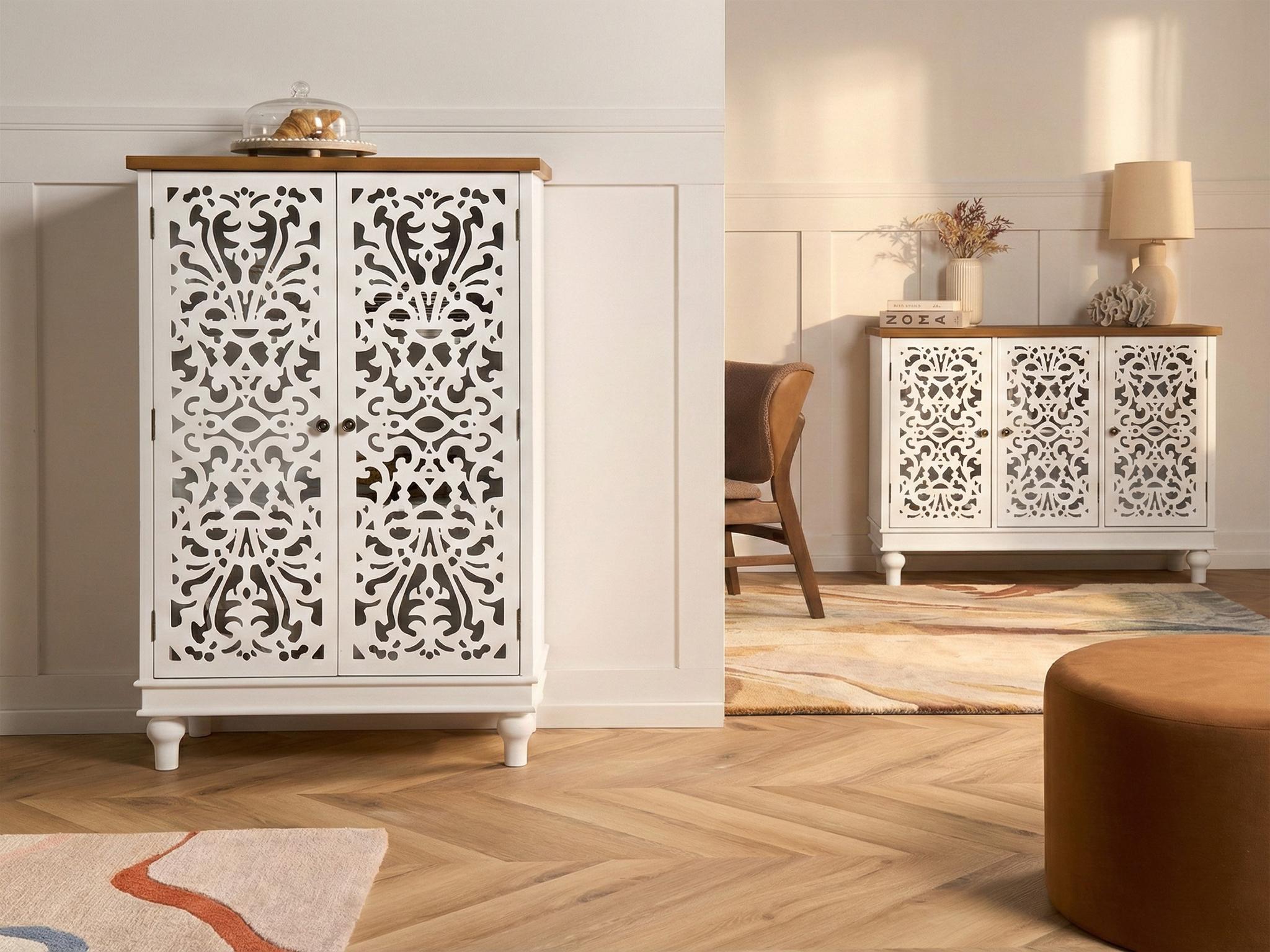 Dressoir met 2 deuren KATHERINE Wit