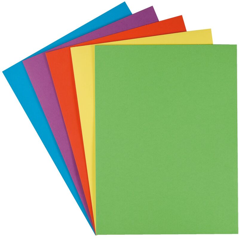 Chemise coin papier double poches Exacompta A4 dossier 210 g couleurs assorties - Paquet de 25
