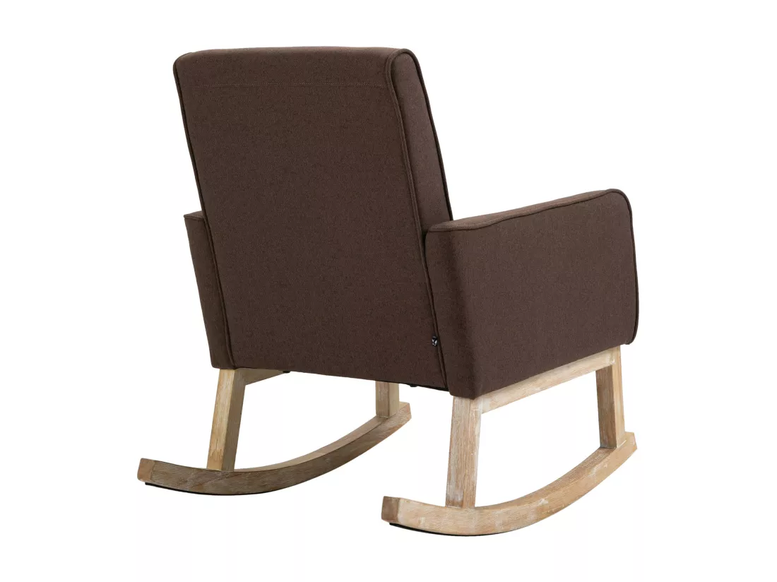 Chaise à bascule - Tissu & Bois - Marron - Dream