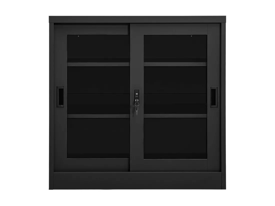 Armoire à portes coulissantes Anthracite 90x40x90 cm Acier