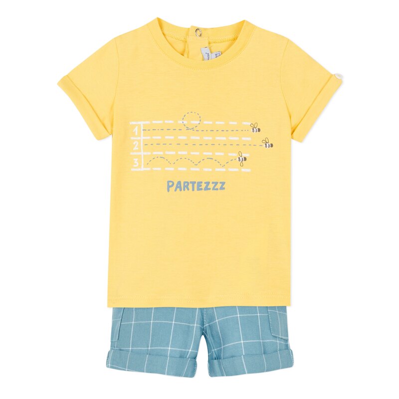 Ensemble t-shirt et short à carreaux bébé garçon Absorba Aucune nuance