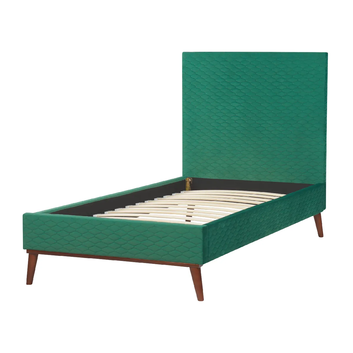 Beliani Bayonne Lit 90x200 cm Velours Vert