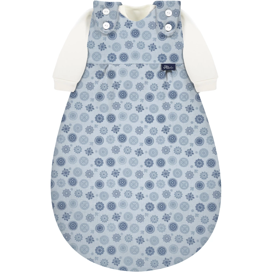 Alvi® Baby-Mäxchen® 3tlg. Flachgewebe Henna blau