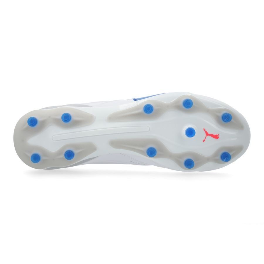 PUMA King Pro FG/AG Formula - Blanc/Bleu/Flat Light Gray