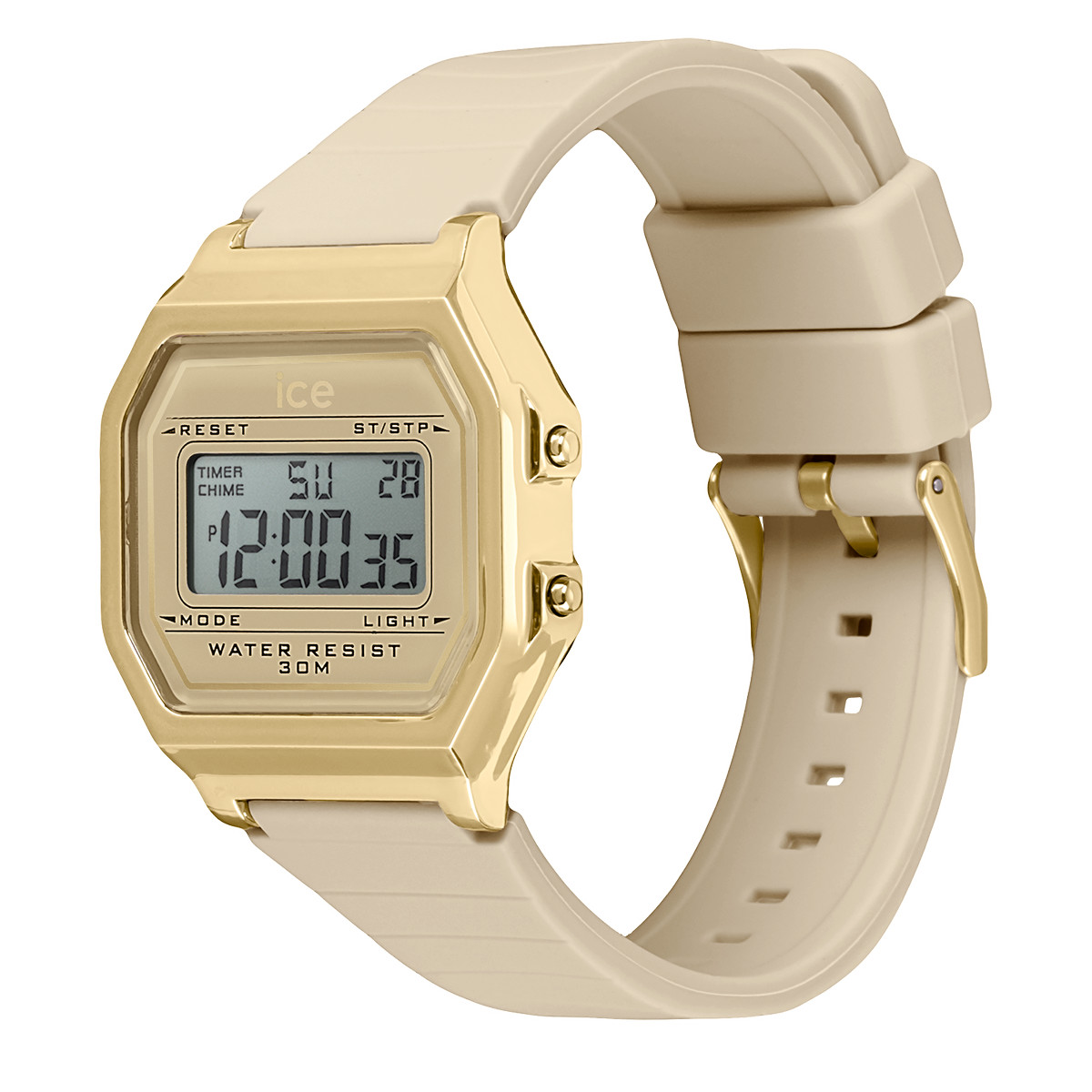Montre ICE WATCH ice digit retro femme bracelet silicone beige