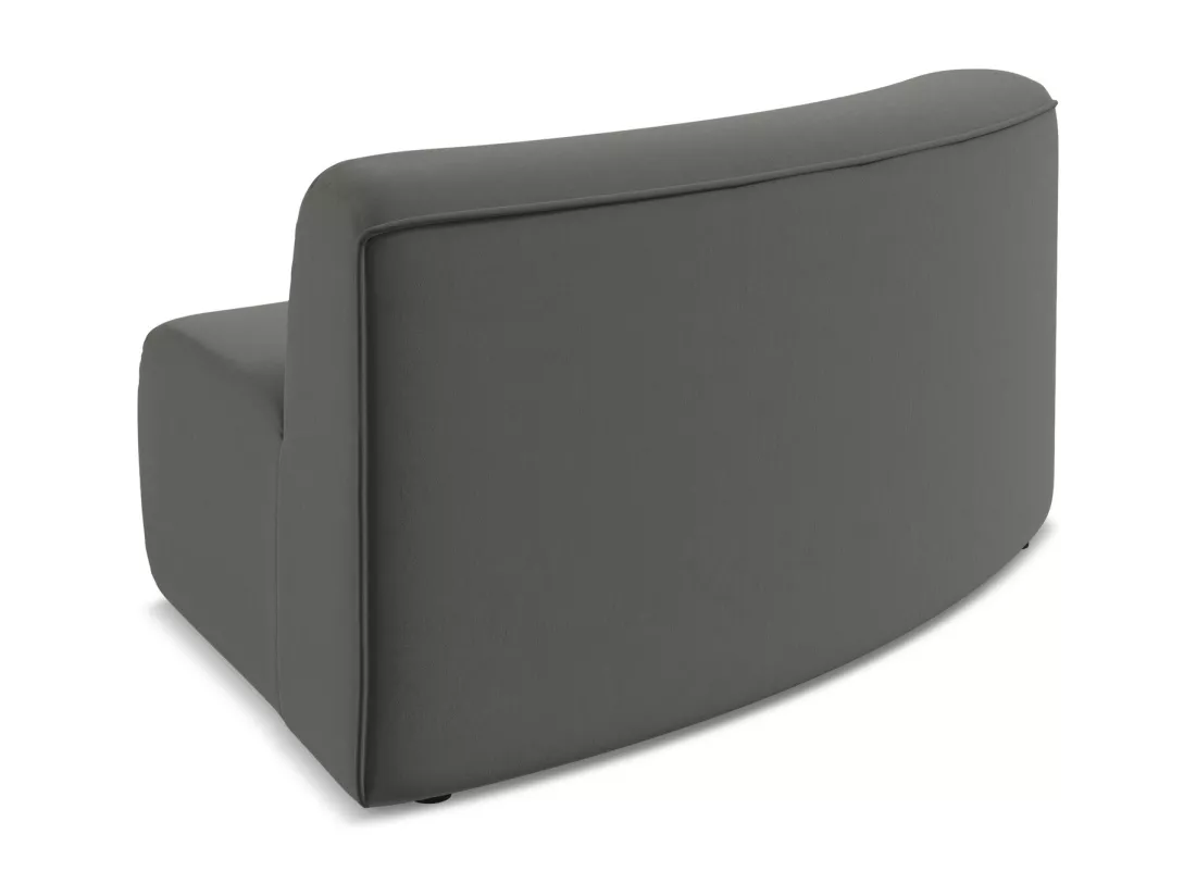 Fauteuil d'angle pour canapé modulable en velours - acier - EKAHI