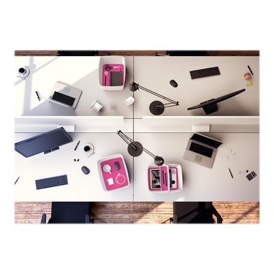 Leitz MyBox - Boîte de rangement format long - blanc/rose