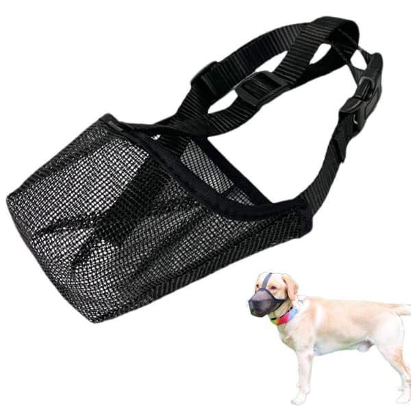 INF Hundesnuten i nylon Sort  L