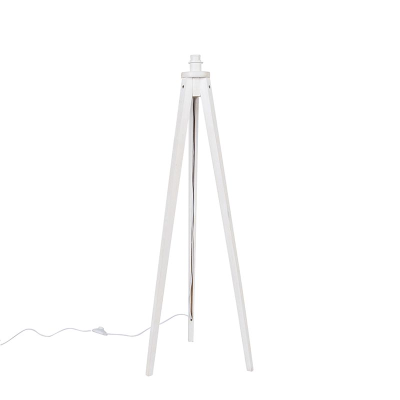 Landelijke vloerlamp tripod wit - Tripod Classic