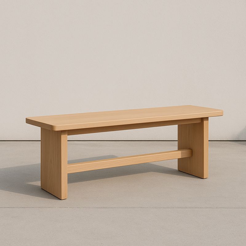 Bank Holz rechteckig Eiche Natur 120x30x45 cm