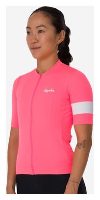 Maillot Rapha Core Jersey Rose/Blanc Femme