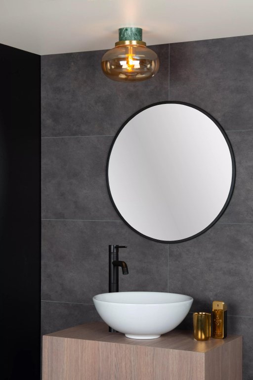 Lucide Lorena plafondlamp Ø23 badkamer IP44 fumé