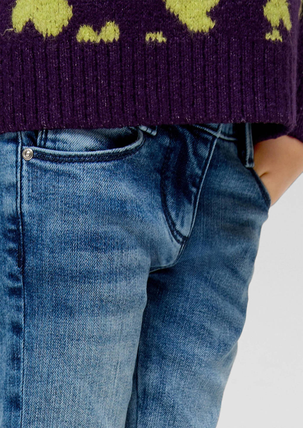 s.Oliver slim fit jeans KATHY blauw