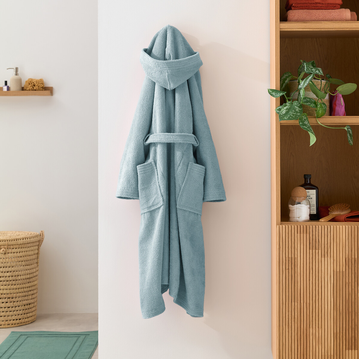 LA REDOUTE INTERIEURS<br>Roupão com capuz em atoalhado bouclette 450 g/m², Haxel